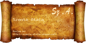 Szente Atala névjegykártya